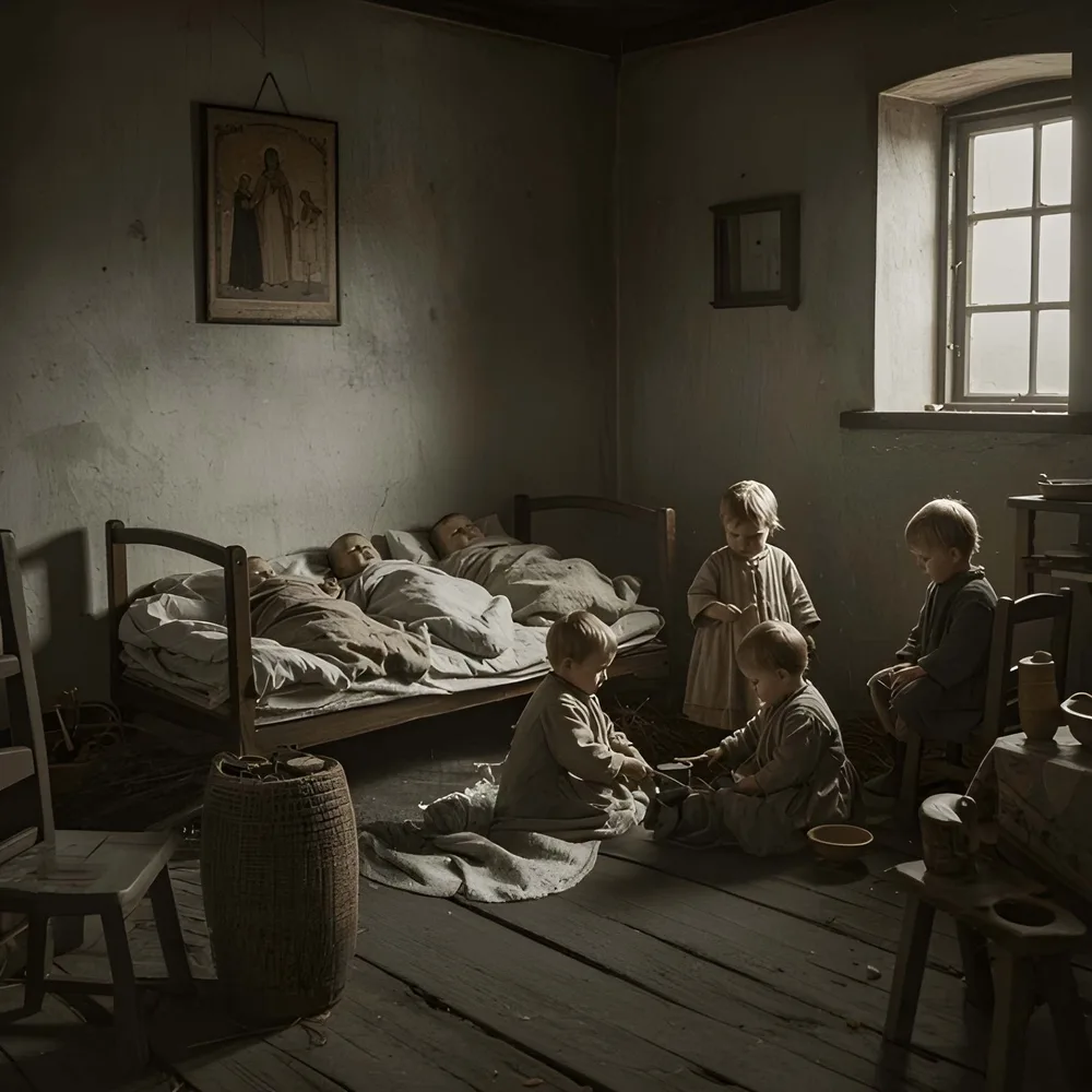 1850s-germany-3-babies-toddlers-nursery