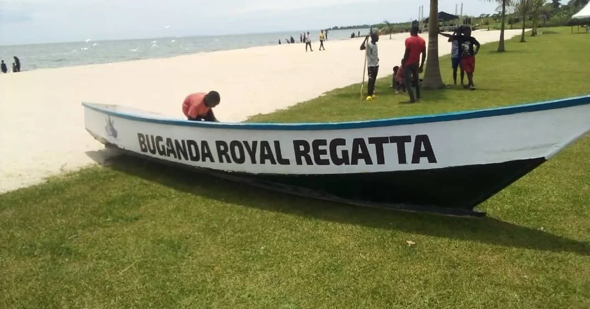 Buganda Royal Regatta Canoe on the Shore