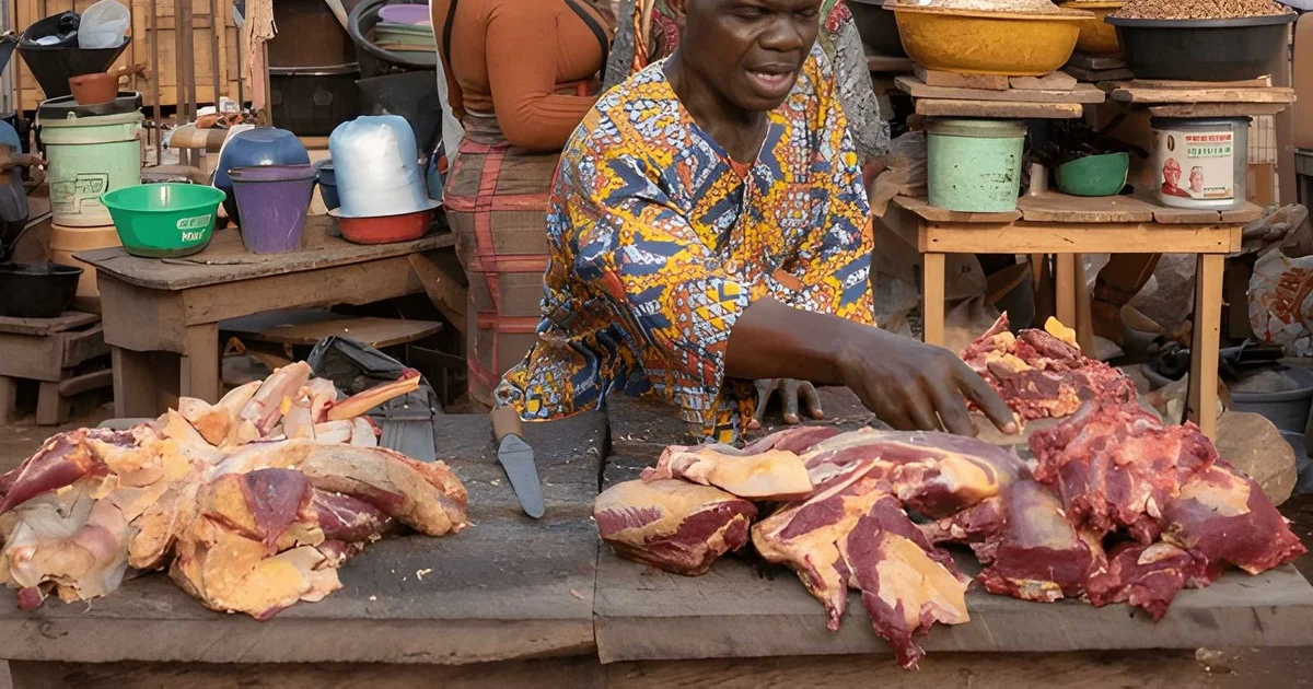 butcher-observes-his-meat-on-old-dirty-table-at-the-market